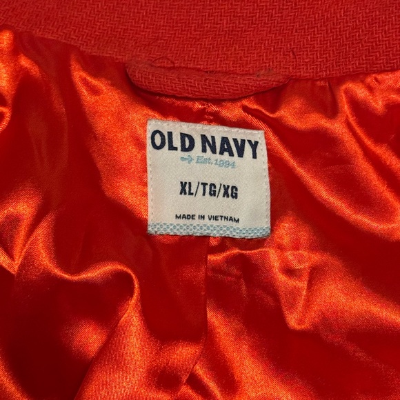 Old Navy Fitted Red Coat with Belted Waist - Picture 5 of 5